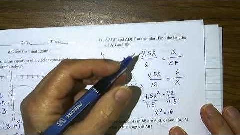 GEOMETRY Review Part 1 4-5 Distance Formula, Similar Triangles