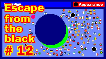 Escape from the black #12  ～200 countries elimination marble race  in Algodoo～ | Marble Factory