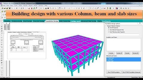 Building Design (G+2) with different Beam, Column and Slab sizes by STAAD Pro Software