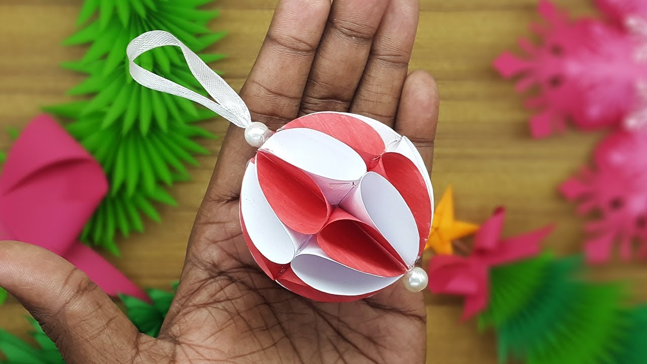 How to Make Paper Ball Ornaments for Christmas Decorations Christmas