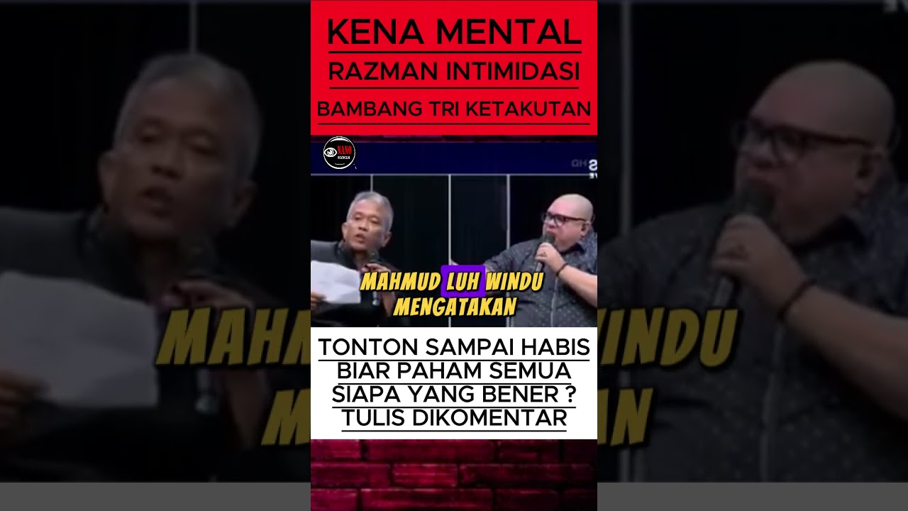 RAZMAN BUAT BAMBANG TRI PANIK, INTIMIDASI DI DEPAN UMUM!