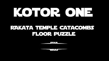 Star Wars KOTOR 1 | RAKATA TEMPLE Catacombs floor puzzle | SpaceMadnessGaming