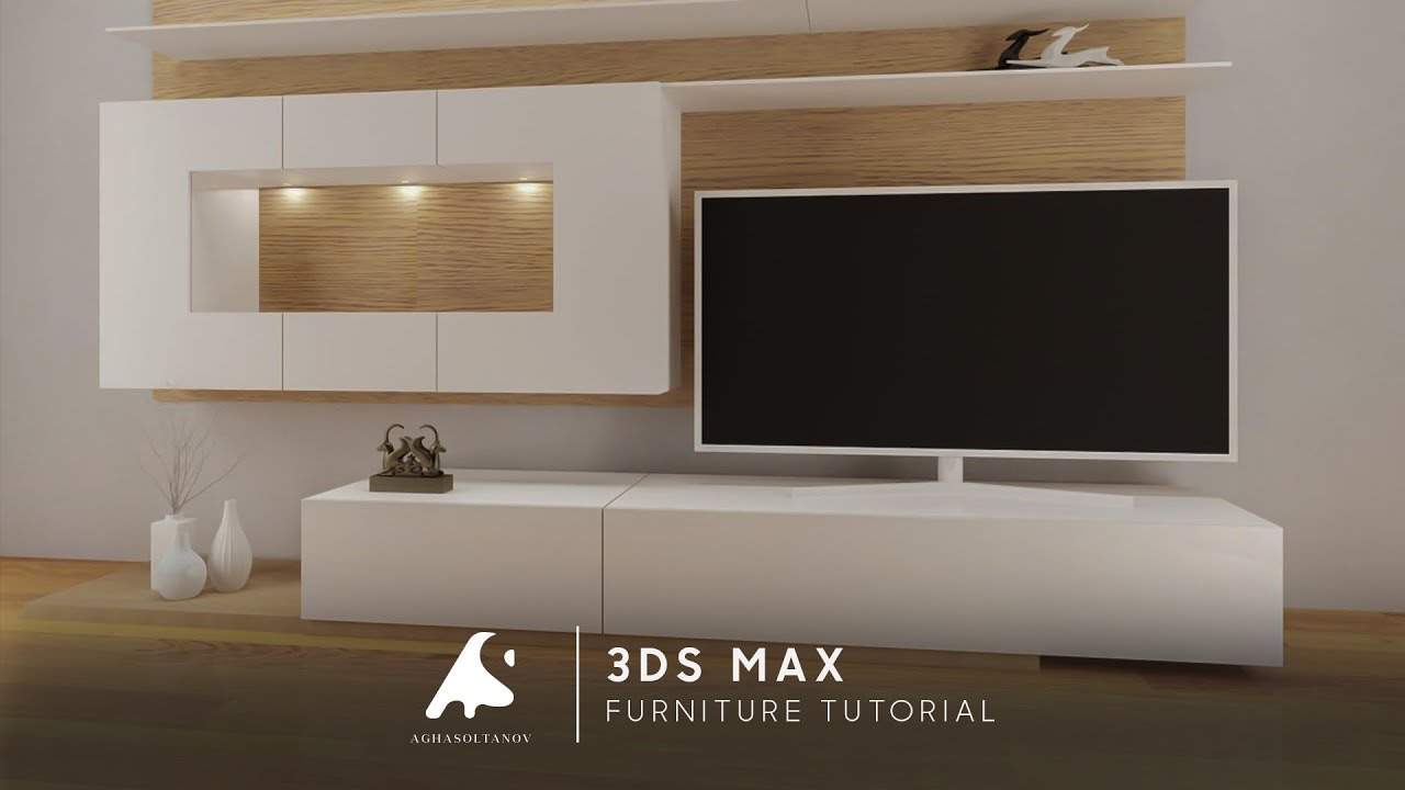 3d Max Modeling Tutorial Furniture Tv Vray Photoshop Light Youtube