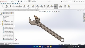 Solidworks 2022 Practice | Adjustable Wrench | #cad #design #solidworks #practice #tutorial