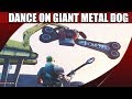 Dance on a giant metal dog head  fortnite season 7 week 9 challenge