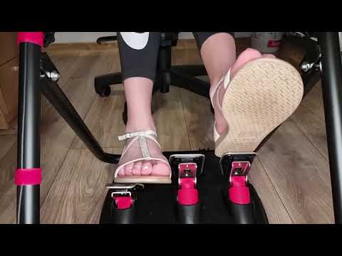 Euro Truck Simulator 2 gameplay with my white Lasocki sandals pumping pedals and drive #SOFIAARMAZZI