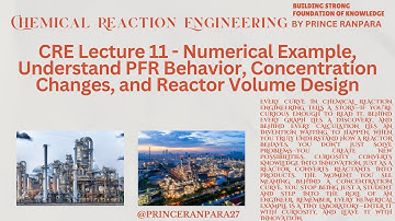 CRE Lecture 11: Numerical Example, Understand PFR, Concentration Behavior & Reactor Volume Design
