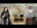 A SELF CARE VLOG + how I take care of myself, healthy habits, coffee shop, nails, etc.