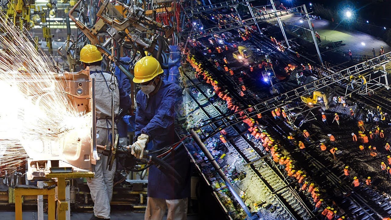 CHINA'S FASTEST CONSTRUCTION WORKERS! AMAZING SPEED OF MANPOWER YouTube