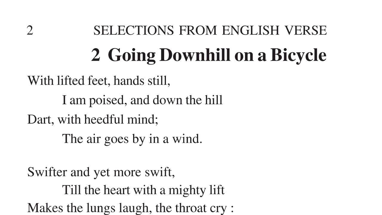 Poem-2 "Going Downhill on a Bicycle" (11 class, Ele. Eng.) - MaxresDefault