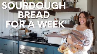 Baking Sourdough Bread for a Large Family