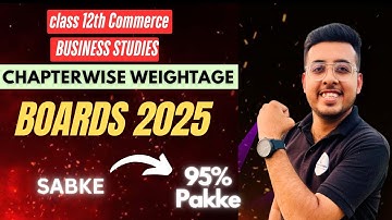 Class 12 Business Studies Chapter-wise Weightage | Complete Guide 2025 #boards2025