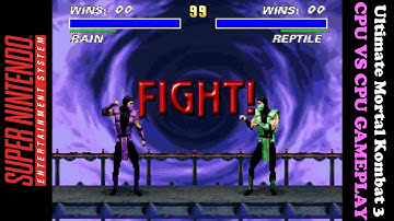 Ultimate Mortal Kombat 3 (SNES) - CPU vs CPU Gameplay
