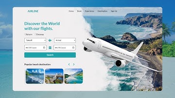 Build a Stunning Flight Booking Landing Page with HTML and CSS | Step-by-Step Tutorial