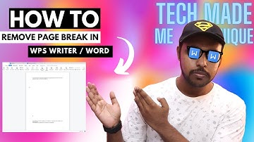 How to remove page break in wps office writer | wps office writer remove page break