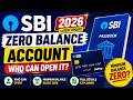 SBI Zero Balance Account 2026: कौन खोल सकता है? || SBI Saving Account Minimum Balance Rules