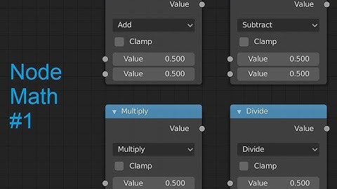 Math in the node editor #1