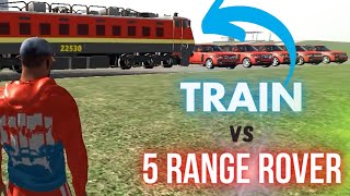 Train vs 5 Range Rover !!! | Indian Bike Driving 3D | #gameplay #gaming