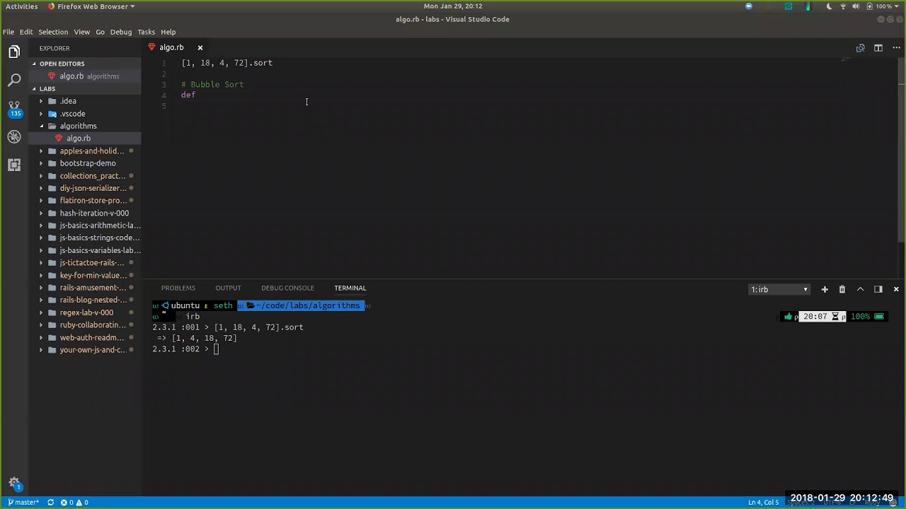Basic Sorting Algorithms in Ruby YouTube