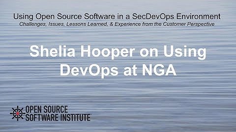 04 Using Open Source Software in a SecDevOps Environment - Shelia Hooper on DevOps at NGA