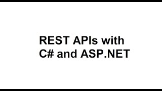 ASP.NET Web Application and RestFul API in C# Part 1|| English || REST API Calls Test with Postman