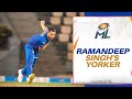 Ramandeep singhs fiery yorker  mumbai indians