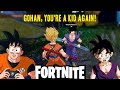 Goku and teen gohan play fortnite  gohan the smol