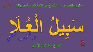 سبيل العلا _ مكون النصوص _ في رحاب اللغة العربية _ ص 104 _ الجذع المشترك الأدبي