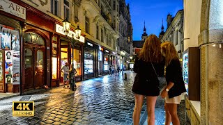 Prague, Czechia Nightlife Walking Street 4K - Travel Prague 2038