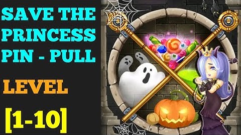 Save The Princess pin pull rescue game level 1 2 3 4 5 6 7 8 9 10 solution or walkthrough