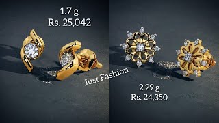 Latest Diamond Studs Designs with Weight and Price ||Just Fashion