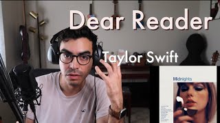 Taylor Swift | Dear Reader | REACTION