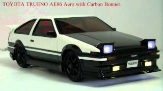 【ミニッツ電飾】 ﾄﾚﾉ　AE86 ｴｱﾛ with カーボンネット【Mini-z Ligiht】...