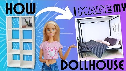 I MADE a Custom Dollhouse with a Bookshelf😱 | DIY Custom Barbie Bedroom!!