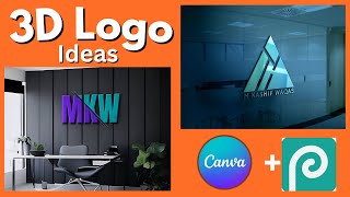 3D Logo Ideas in 5 minutes - with Canva & Photopea | #canvalogo #3Dlogo #professionallogo