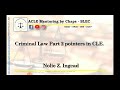 Criminal Law Part 2 pointers in CLE.