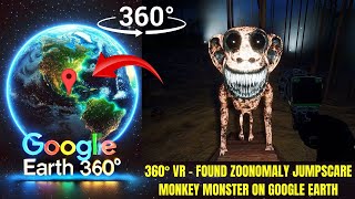 VR 360°  - Found Zoonomaly Jumpscare Monkey Monster on Google Earth! screenshot 4