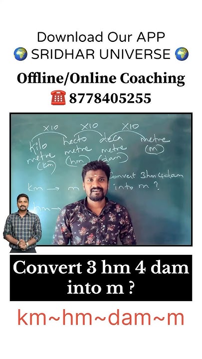 Measurement Of Length || Unit Conversion || Mr. Sridhar TJ #education # ...