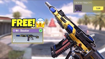 FREE M4-Dissolver Skin🤯 is Awesome in COD Mobile
