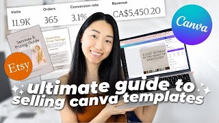 How to Sell Canva Templates on Etsy in 2024 beginner's quick start guide for making Canva templates