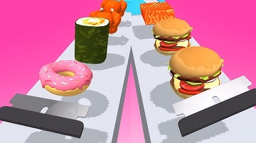 Slicer Runner Game! Very satisfying and relaxing ASMR slicing video