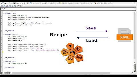 Automation studio B&R PLC Part 11- Recipe creation in XML ( Save and Load Recipe ) Recipe Management