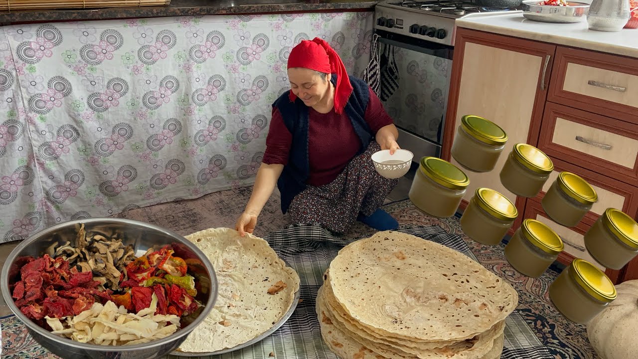 Yazdan kuruttuğum kurutmalıklardan Adıyaman usulü tırşik❗️Süt reçeli tarifimi denemeyen kaldı mı
