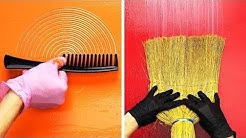 23 IDEAS PARA PINTAR LA PARED UTILIZANDO COSAS ORDINARIAS - Durasi: 12.15. 