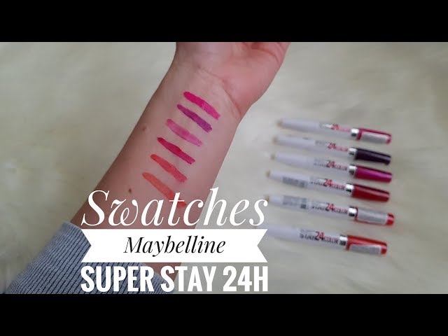 Swatches maybelline super stay 24 hs 