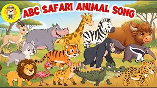 ABC Safari Animal Sounds Song  🐘🦒 Learn ABC With Names &amp; Sounds Animals Song | Little Puppy Learn