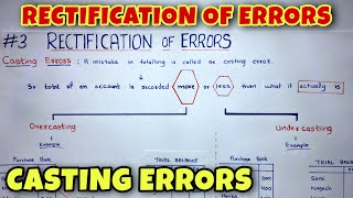 3 Rectification of Errors - Casting Errors  - By Saheb Academy