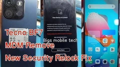 Tecno BF7 Pop 7 Pro  How to Remove MDM V2173 100% Tested