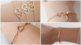 Elegant gold bracelet designs for girls by fashion and style point.