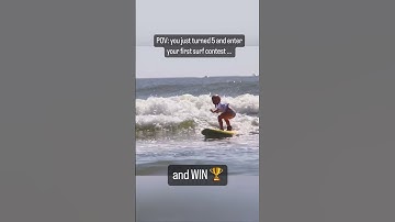 Thumbnail of Surfer Girl wins contest! #beach #surf #surfing #surfingkids